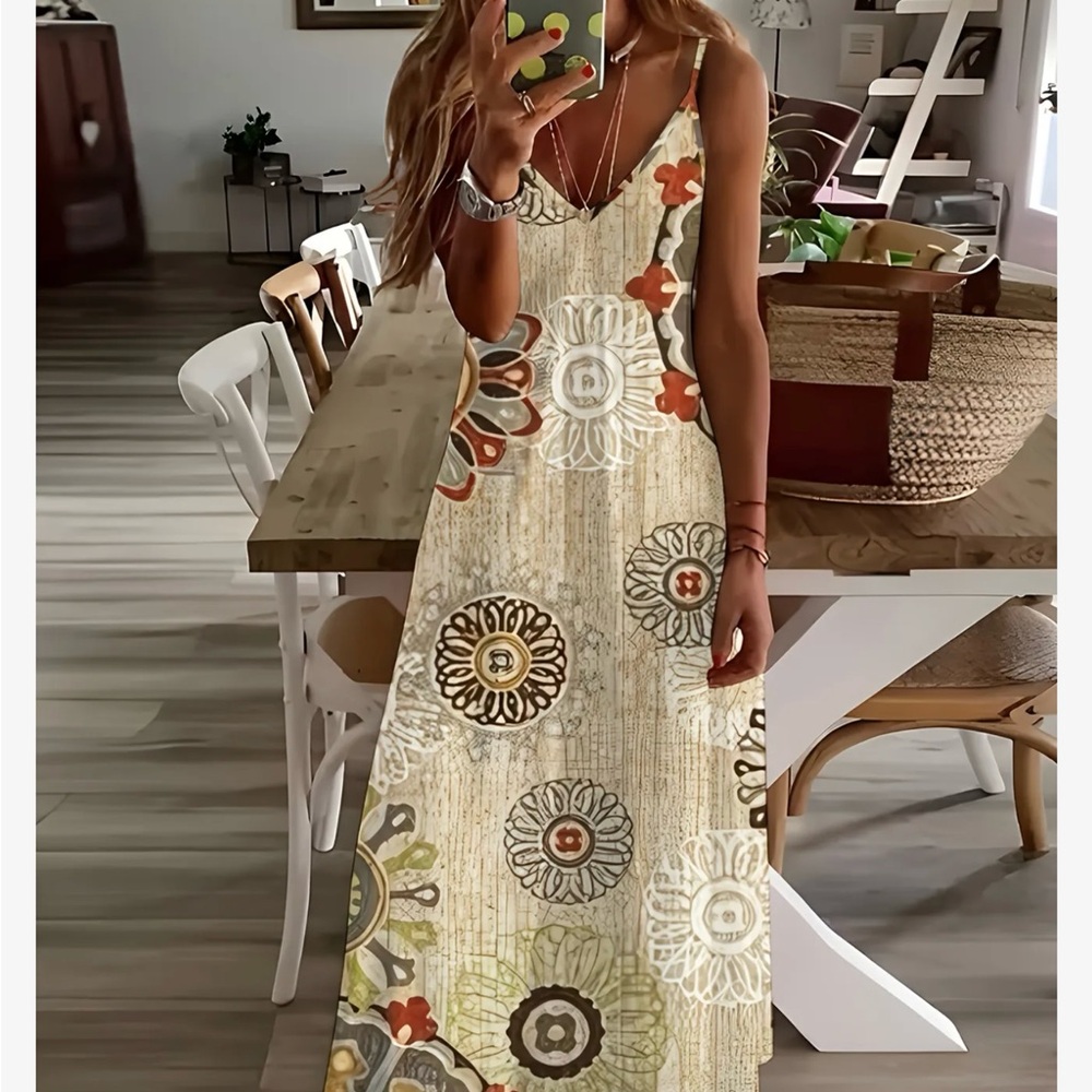 Floral Patterned Maxi Dress